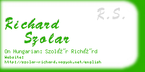 richard szolar business card